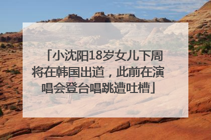 小沈阳18岁女儿下周将在韩国出道，此前在演唱会登台唱跳遭吐槽