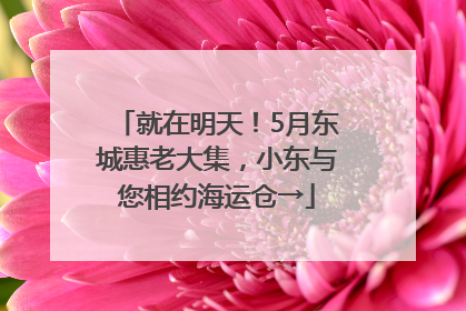 就在明天！5月东城惠老大集，小东与您相约海运仓→