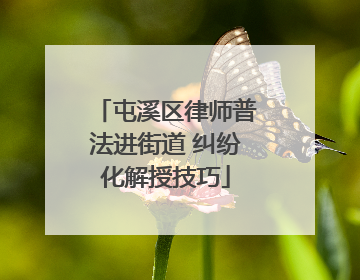 屯溪区律师普法进街道 纠纷化解授技巧