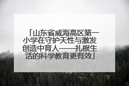 山东省威海高区第一小学在守护天性与激发创造中育人——扎根生活的科学教育更有效