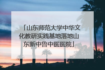 山东师范大学中华文化教研实践基地落地山东新中鲁中医医院