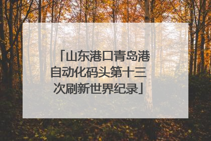 山东港口青岛港自动化码头第十三次刷新世界纪录