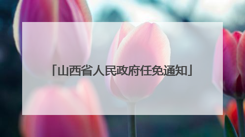 山西省人民政府任免通知