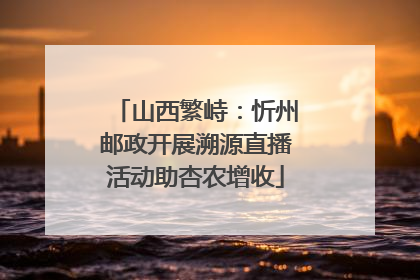 山西繁峙：忻州邮政开展溯源直播活动助杏农增收