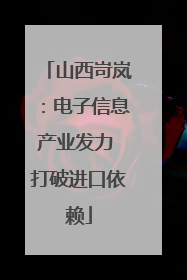 山西岢岚：电子信息产业发力 打破进口依赖
