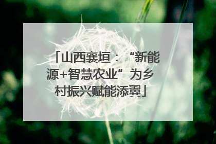 山西襄垣：“新能源+智慧农业”为乡村振兴赋能添翼