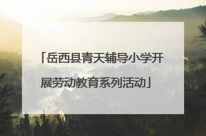 岳西县青天辅导小学开展劳动教育系列活动