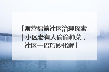 常营福第社区治理探索｜小区老有人偷偷种菜，社区一招巧妙化解
