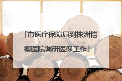市医疗保障局到株洲恺德医院调研医保工作