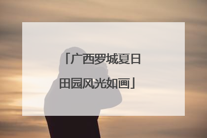 广西罗城夏日田园风光如画