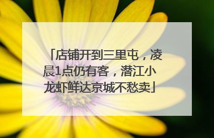 店铺开到三里屯，凌晨1点仍有客，潜江小龙虾鲜达京城不愁卖
