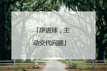 廖进球，主动交代问题