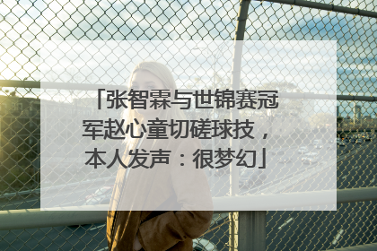 张智霖与世锦赛冠军赵心童切磋球技，本人发声：很梦幻