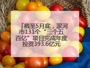 截至5月底，漯河市131个“三个五百亿”项目完成年度投资393.6亿元，占年度投资计划的50.41%——“三个五百亿”项目带动产业提质升级