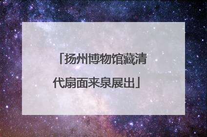 扬州博物馆藏清代扇面来泉展出
