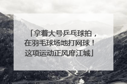 拿着大号乒乓球拍，在羽毛球场地打网球！这项运动正风靡江城