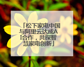 松下家电中国与阿里云达成AI合作，共探智慧家电创新