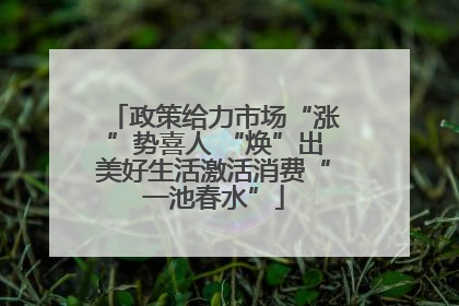 政策给力市场“涨”势喜人 “焕”出美好生活激活消费“一池春水”
