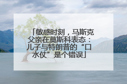 敏感时刻，马斯克父亲在莫斯科表态：儿子与特朗普的“口水仗”是个错误