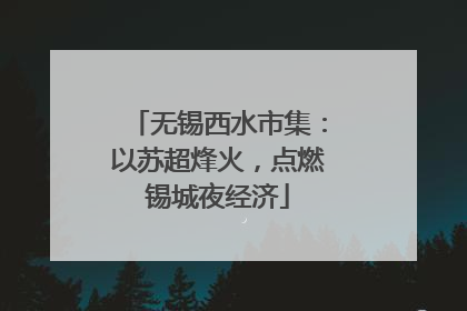 无锡西水市集：以苏超烽火，点燃锡城夜经济