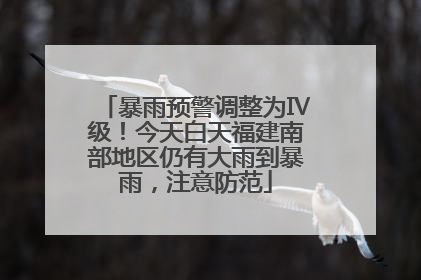 暴雨预警调整为Ⅳ级！今天白天福建南部地区仍有大雨到暴雨，注意防范