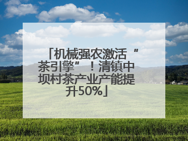 机械强农激活“茶引擎”！清镇中坝村茶产业产能提升50%