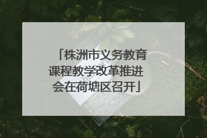 株洲市义务教育课程教学改革推进会在荷塘区召开