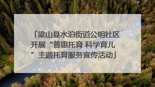 梁山县水泊街道公明社区开展“普惠托育 科学育儿”主题托育服务宣传活动