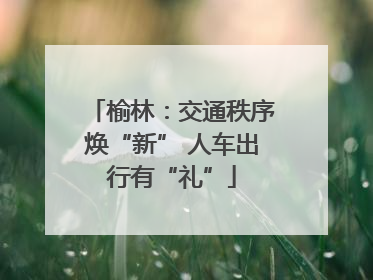 榆林：交通秩序焕“新” 人车出行有“礼”