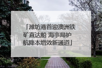 潍坊港首迎澳洲铁矿直达船 海事局护航降本增效新通道