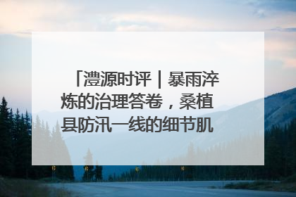 澧源时评｜暴雨淬炼的治理答卷，桑植县防汛一线的细节肌理与体系力量