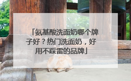 氨基酸洗面奶哪个牌子好？热门洗面奶，好用不踩雷的品牌