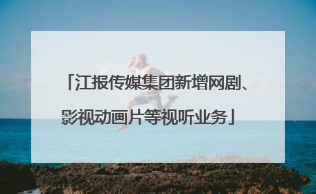 江报传媒集团新增网剧、影视动画片等视听业务