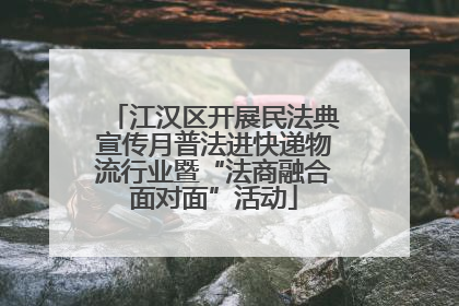 江汉区开展民法典宣传月普法进快递物流行业暨“法商融合面对面”活动