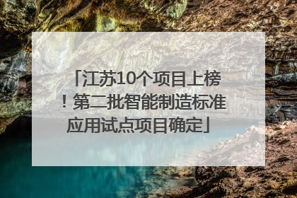 江苏10个项目上榜！第二批智能制造标准应用试点项目确定