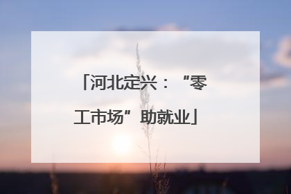 河北定兴：“零工市场”助就业