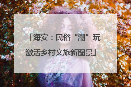 海安：民俗“潮”玩激活乡村文旅新图景