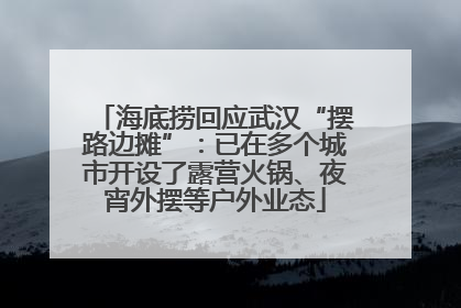 海底捞回应武汉“摆路边摊”：已在多个城市开设了露营火锅、夜宵外摆等户外业态