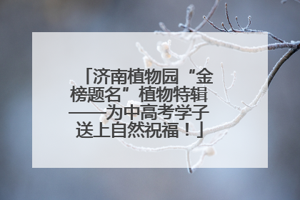 济南植物园“金榜题名”植物特辑——为中高考学子送上自然祝福！