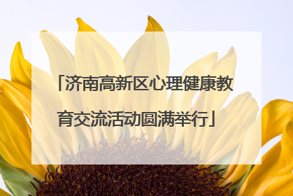 济南高新区心理健康教育交流活动圆满举行