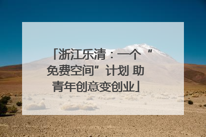 浙江乐清：一个“免费空间”计划 助青年创意变创业