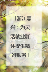 浙江嘉兴：为灵活就业群体提供精准服务