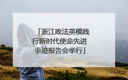 浙江政法英模践行新时代使命先进事迹报告会举行