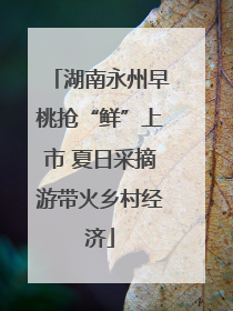 湖南永州早桃抢“鲜”上市 夏日采摘游带火乡村经济