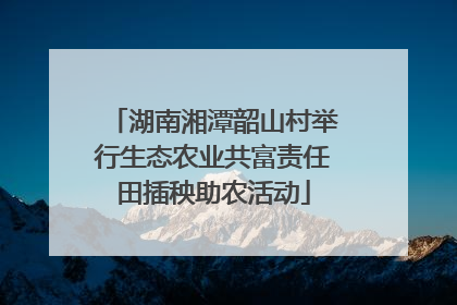 湖南湘潭韶山村举行生态农业共富责任田插秧助农活动
