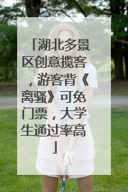 湖北多景区创意揽客，游客背《离骚》可免门票，大学生通过率高