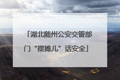 湖北随州公安交管部门“摆摊儿”话安全