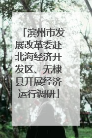 滨州市发展改革委赴北海经济开发区、无棣县开展经济运行调研
