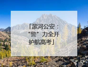 漯河公安：“警”力全开 护航高考