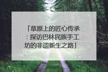 草原上的匠心传承：探访巴林民族手工坊的非遗新生之路